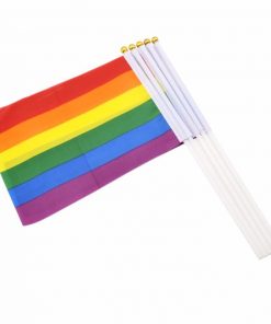 50 pcs Geminbowl Rainbow flag Hand Waving Gay Pride LGBT parade Les Bunting 14x21cm Geminbowl Brand 4f03cdf3 d4d9 471c 8778 4d21181912ed - Transgender Flags