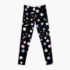 Stars, planets, and comets (trans flag pattern) Leggings RB0403 product Offical transgender flag Merch