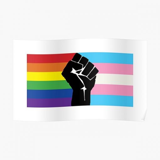 Pride, Black Lives Matter and Trans Flag Poster RB0403 product Offical transgender flag Merch
