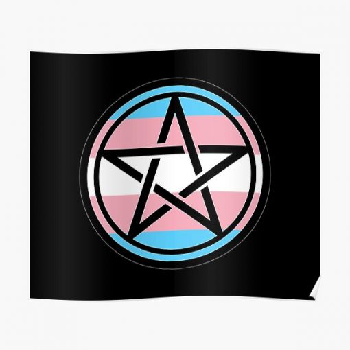 Large Print Pentacle LGBT Flag Transgender Poster RB0403 product Offical transgender flag Merch