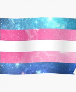 Trans Flag - LGBTQ Galaxy Poster RB0403 product Offical transgender flag Merch
