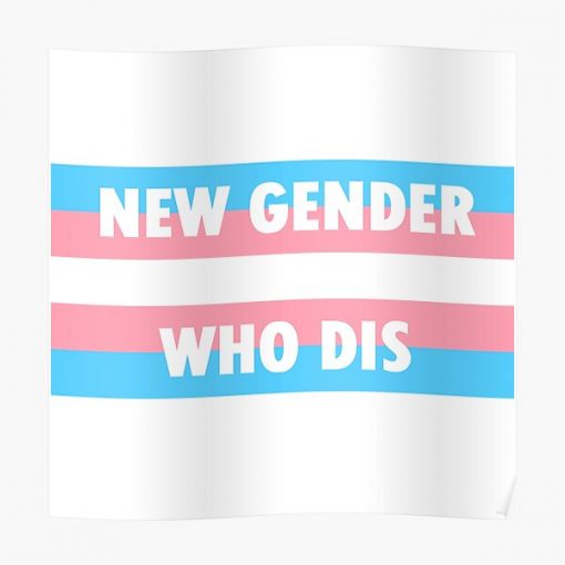 New Gender Who Dis' Trans Pride Poster RB0403 product Offical transgender flag Merch
