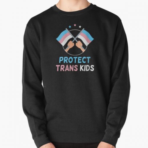 Womens Protect Trans Kids Gifts for Transgender Rights V-Neck Pullover Sweatshirt RB0403 product Offical transgender flag Merch