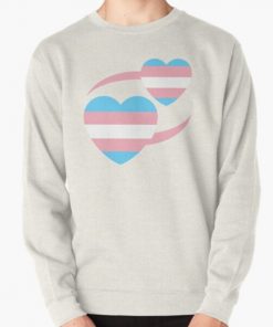 Trans Flag Heart Emoji Pullover Sweatshirt RB0403 product Offical transgender flag Merch