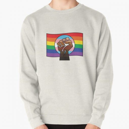 BLM x Trans x Pride Flag Pullover Sweatshirt RB0403 product Offical transgender flag Merch