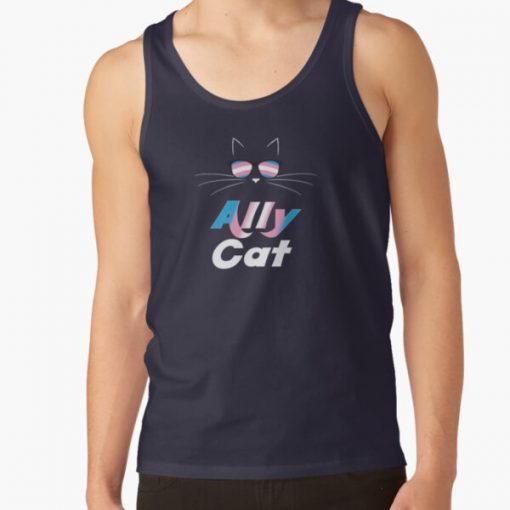 Trans Ally Cat Gay Pride Kitty Trans Pride Tank Top RB0403 product Offical transgender flag Merch
