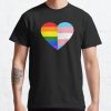 LGBT Rainbow And Transgender Pride Flag Heart Classic T-Shirt RB0403 product Offical transgender flag Merch