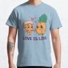 Love is Love Pineapple Pizza // Pride, LGBTQ, Gay, Trans, Bisexual, Asexual Classic T-Shirt RB0403 product Offical transgender flag Merch