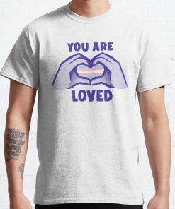 You Are Loved Pride - Trans Classic T-Shirt RB0403 product Offical transgender flag Merch