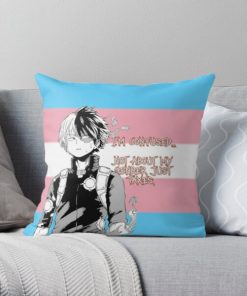 My Hero Academia Todoroki Transgender Pride Flag Throw Pillow RB0403 product Offical transgender flag Merch