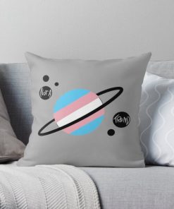 "Interstellar Pride" - Transgender Pride Flag Throw Pillow RB0403 product Offical transgender flag Merch