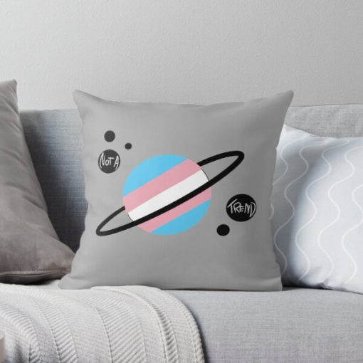 "Interstellar Pride" - Transgender Pride Flag Throw Pillow RB0403 product Offical transgender flag Merch