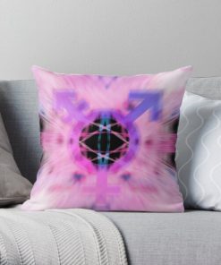 Psychedelic Trans Warp Throw Pillow RB0403 product Offical transgender flag Merch