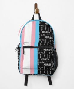 Trans Flag, He/Him Pronouns - Identity Pride Backpack RB0403 product Offical transgender flag Merch