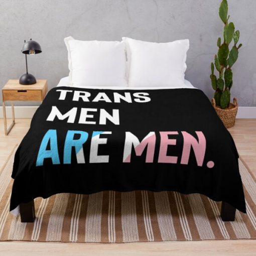 Trans Men Are Men - Trans Flag Throw Blanket RB0403 product Offical transgender flag Merch