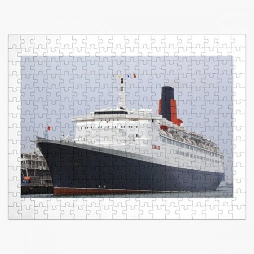 Cruise Liner. Queen Elizabeth 2. QE2. QEII, Transatlantic.   Jigsaw Puzzle RB0403 product Offical transgender flag Merch