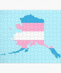Alaska Trans Pride Jigsaw Puzzle RB0403 product Offical transgender flag Merch