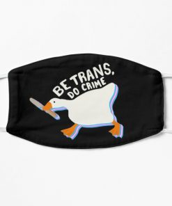 Be trans do crime untitled goose Flat Mask RB0403 product Offical transgender flag Merch