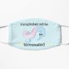 Worm on a string trans rights mask Flat Mask RB0403 product Offical transgender flag Merch