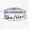 Pronouns Trans version- she/her  Flat Mask RB0403 product Offical transgender flag Merch